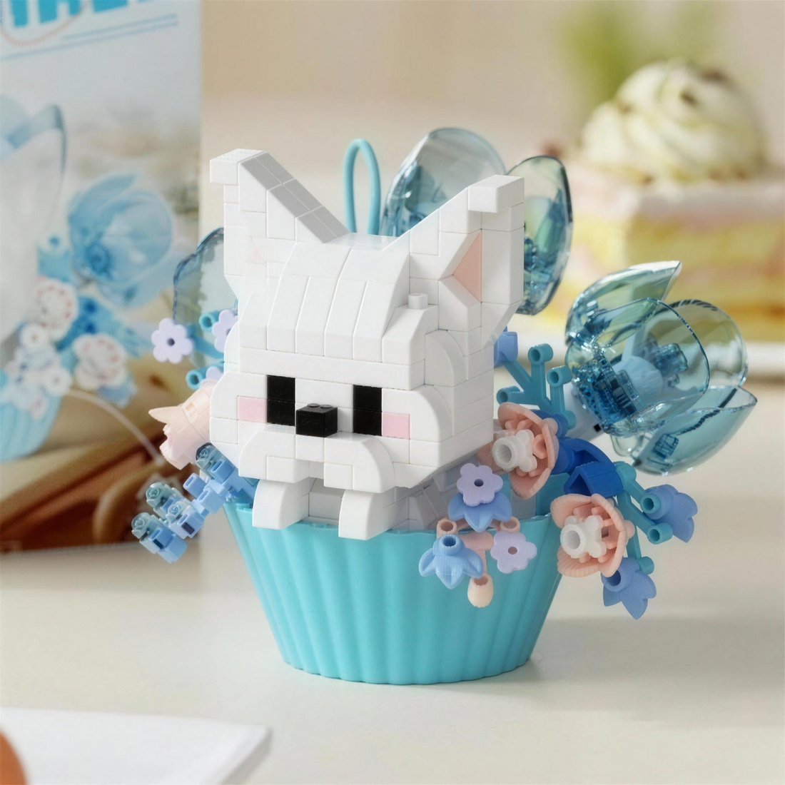 White pup flower pal